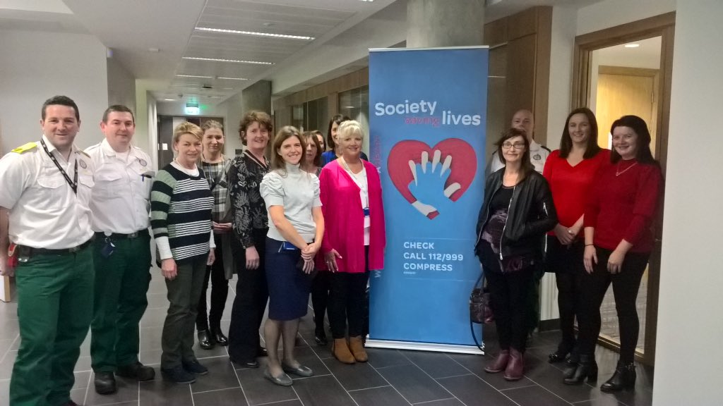 HennellyDavid's tweet photo. @AmbulanceNAS  #RestartAHeartDay2017 over 100 people trained in CPR today in Limerick big thanks to all involved #onelife https://t.co/UEu9WJdfp8
