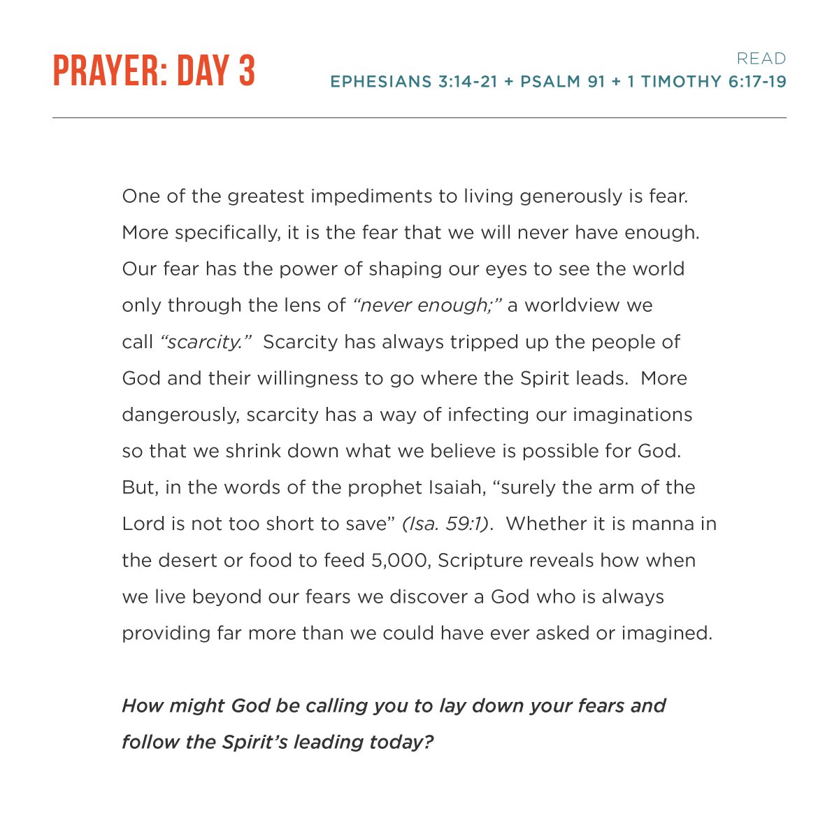 How might God be calling you to lay down your fears and follow the Spirit's leading today?  #imagineimmeasurablymore