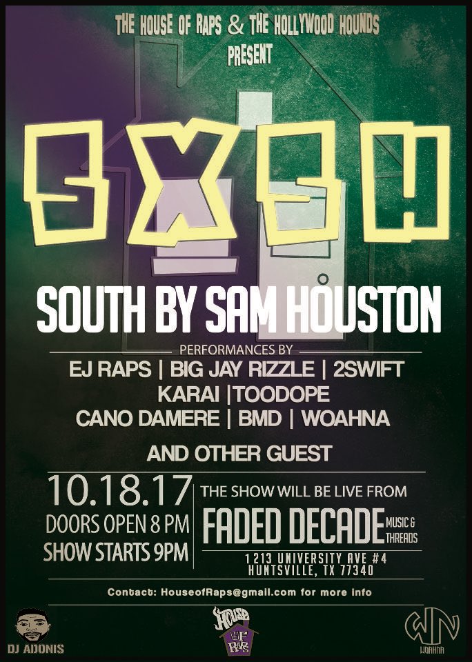 WoahsArk's tweet photo. &amp; y'all already know how we get down!! Just pull up!! #SHSU #FadedX #HouseOfRaps #Cano #2Swift #WoahNa #10TD #SXSH #SHSUHomecoming2K17 🔥🔥🔥 https://t.co/FY8iDnv0oI