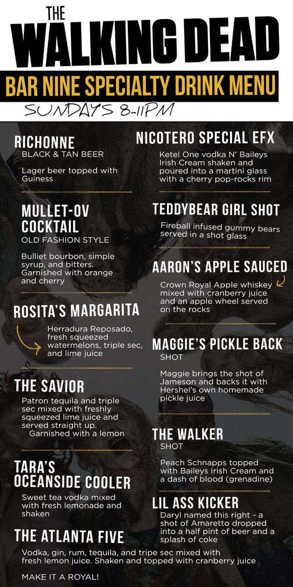 celtictso's tweet photo. @RossMarquand Aaron has his own drink on our new Season 8 Viewing Party menu!!! #Applesauced https://t.co/HhqWMMWrfs