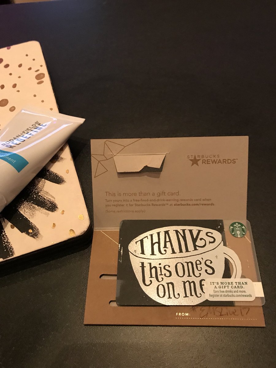 anewmonique23's tweet photo. Well look at that! Thanks EMS for the cool gift (and aiding in my insane @Starbucks coffee addiction!😜) just for tweeting. 👍 #EMSLive17 https://t.co/1V6fK8G0S7