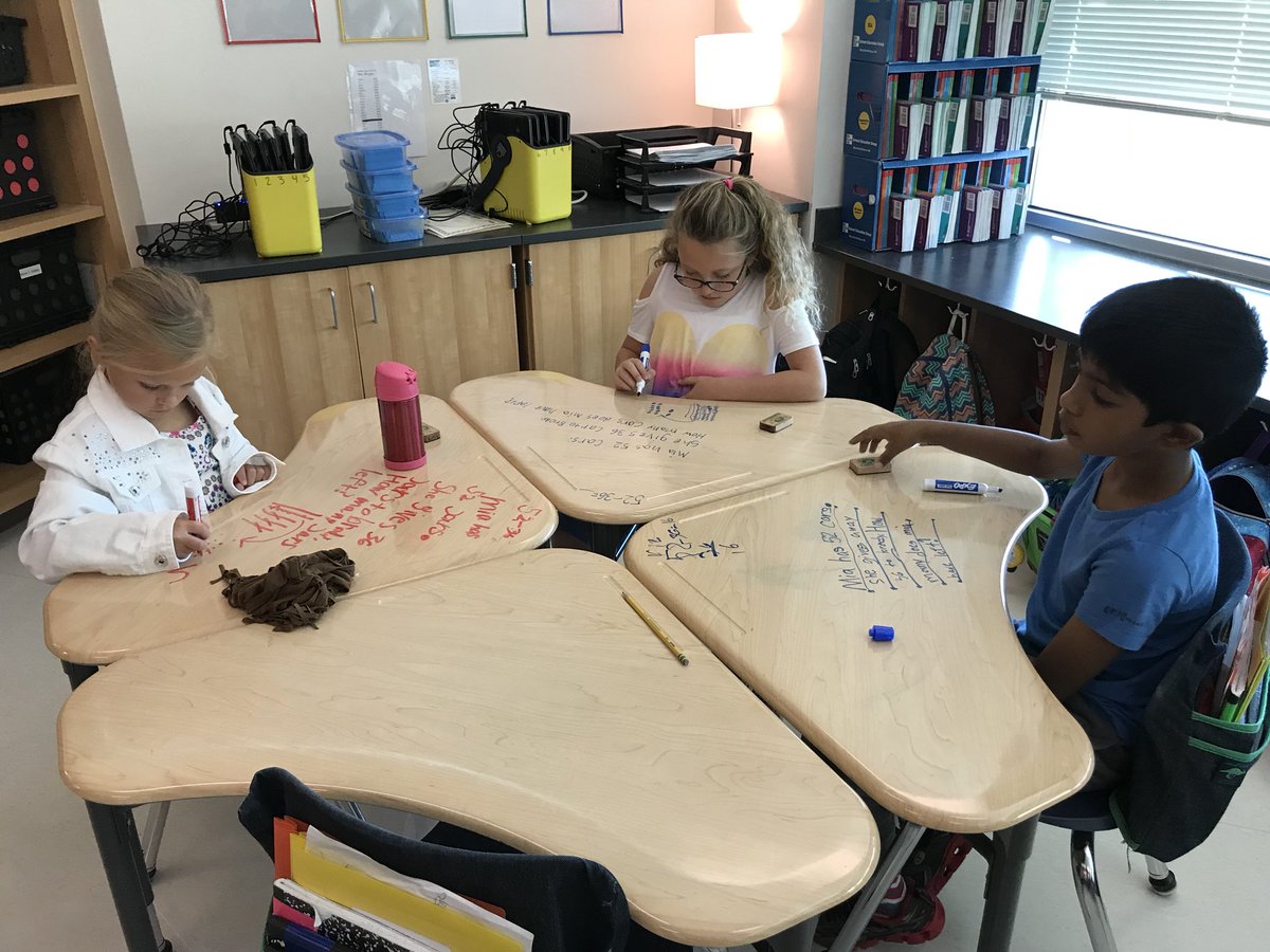 wrightinkeller's tweet photo. Generating their own word problems in math. #supersmartsecondgraders #ridgeviewtweets @RidgeviewKISD https://t.co/3ZxuTdajYI