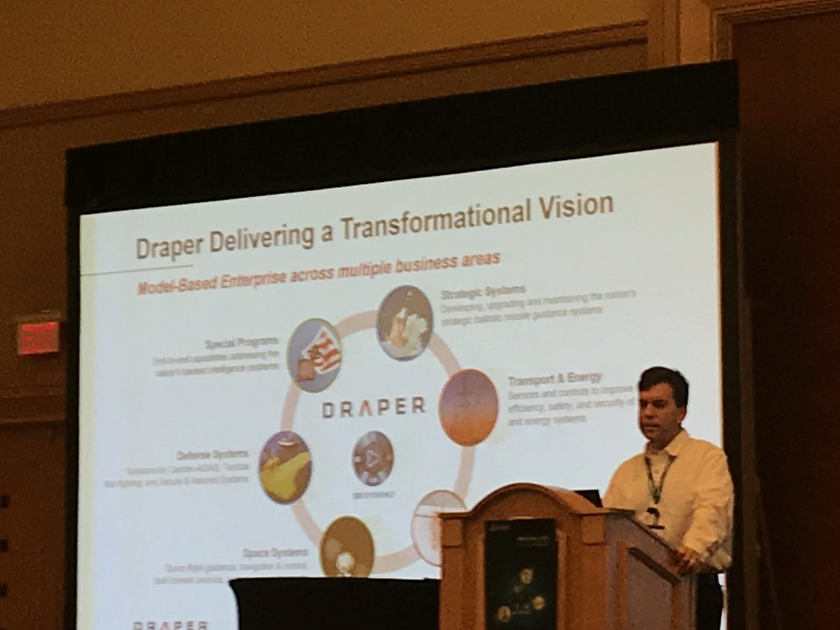 onemarketer's tweet photo. @DraperLab moving to a model based enterprise means more focus on the customer @3DSNorthAmerica #3DEXEPERIENCE https://t.co/pPdzUcmTOC
