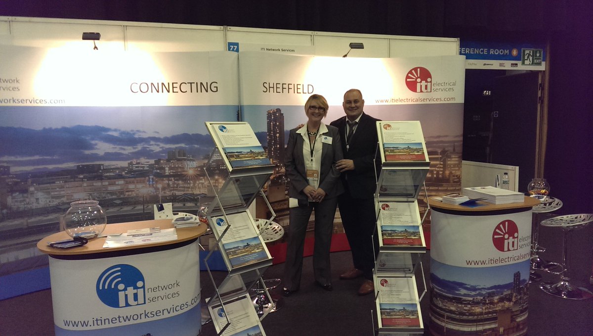 ITI_NS's tweet photo. Wow! The coffee &amp; conversation was flowing all day on our stand at #connectsheffield Here's Sue and Jack with a smile for the camera.. https://t.co/2LqQDZFC8U
