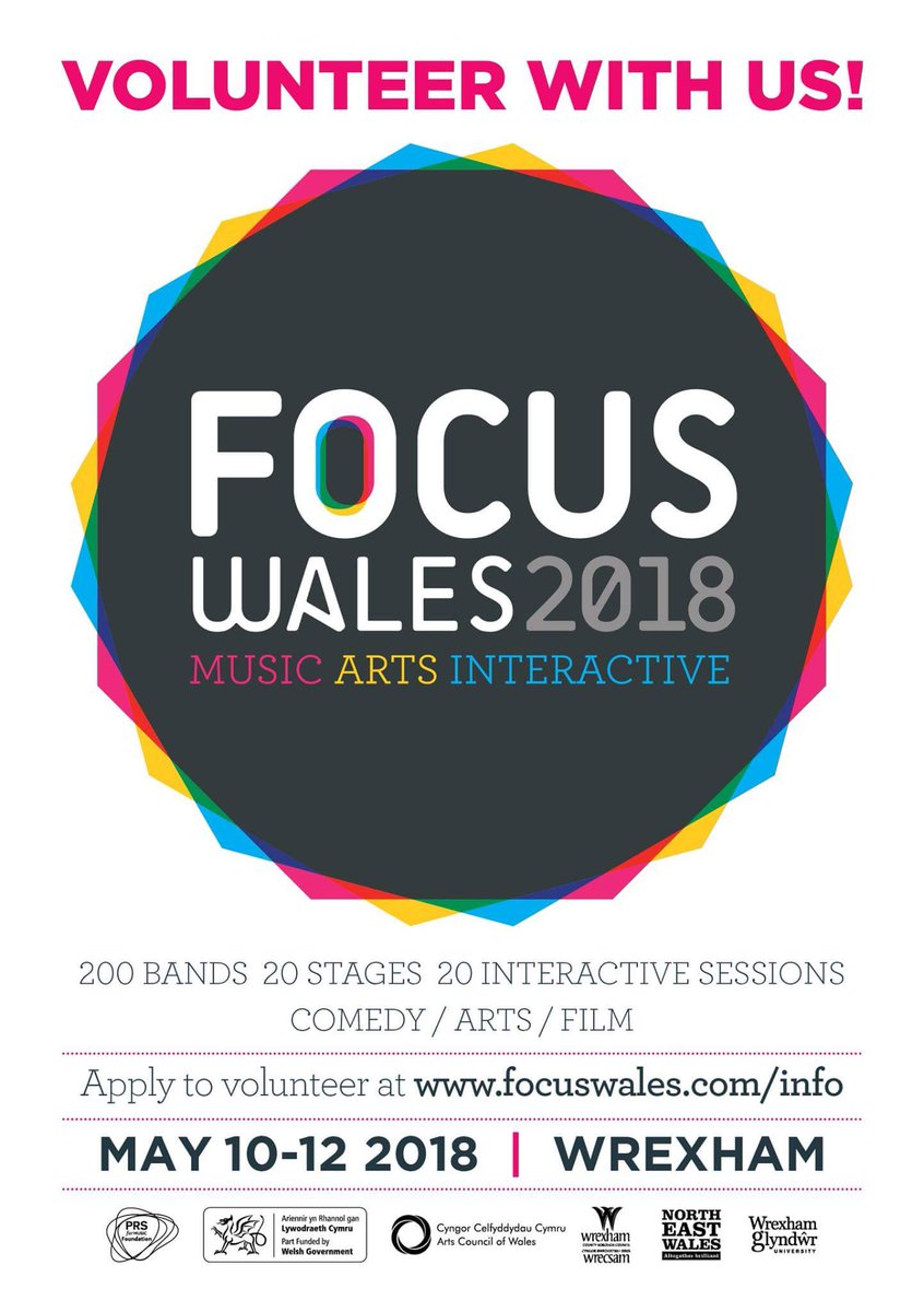 FocusWales's tweet photo. Interested in volunteering during the #FOCUSWales2018 #festival? Visit https://t.co/mplEcfFbMs to apply today! #Volunteer #Wrexham #Wales https://t.co/rNIph6zO9y