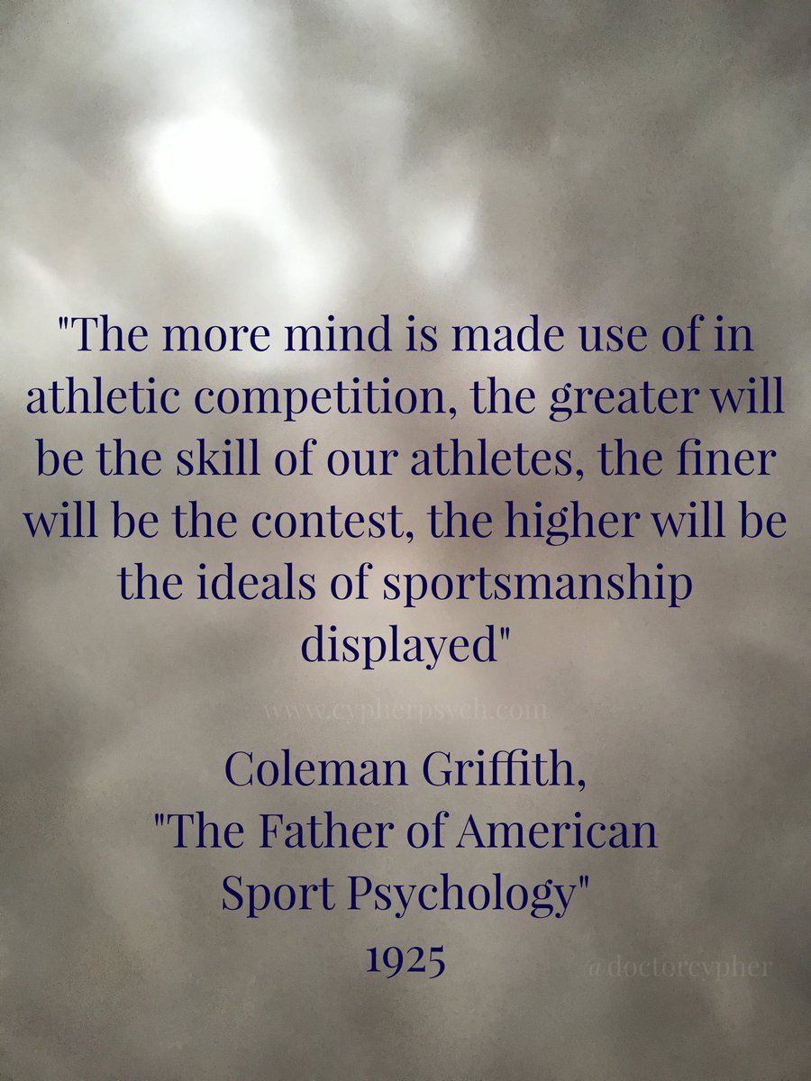 doctorcypher's tweet photo. #whysportpsych from the first sport psychologist to work in American professional sports - @cubs' Coleman Griffith (1938-1940) #AASP2017 https://t.co/z53yo3vl6n