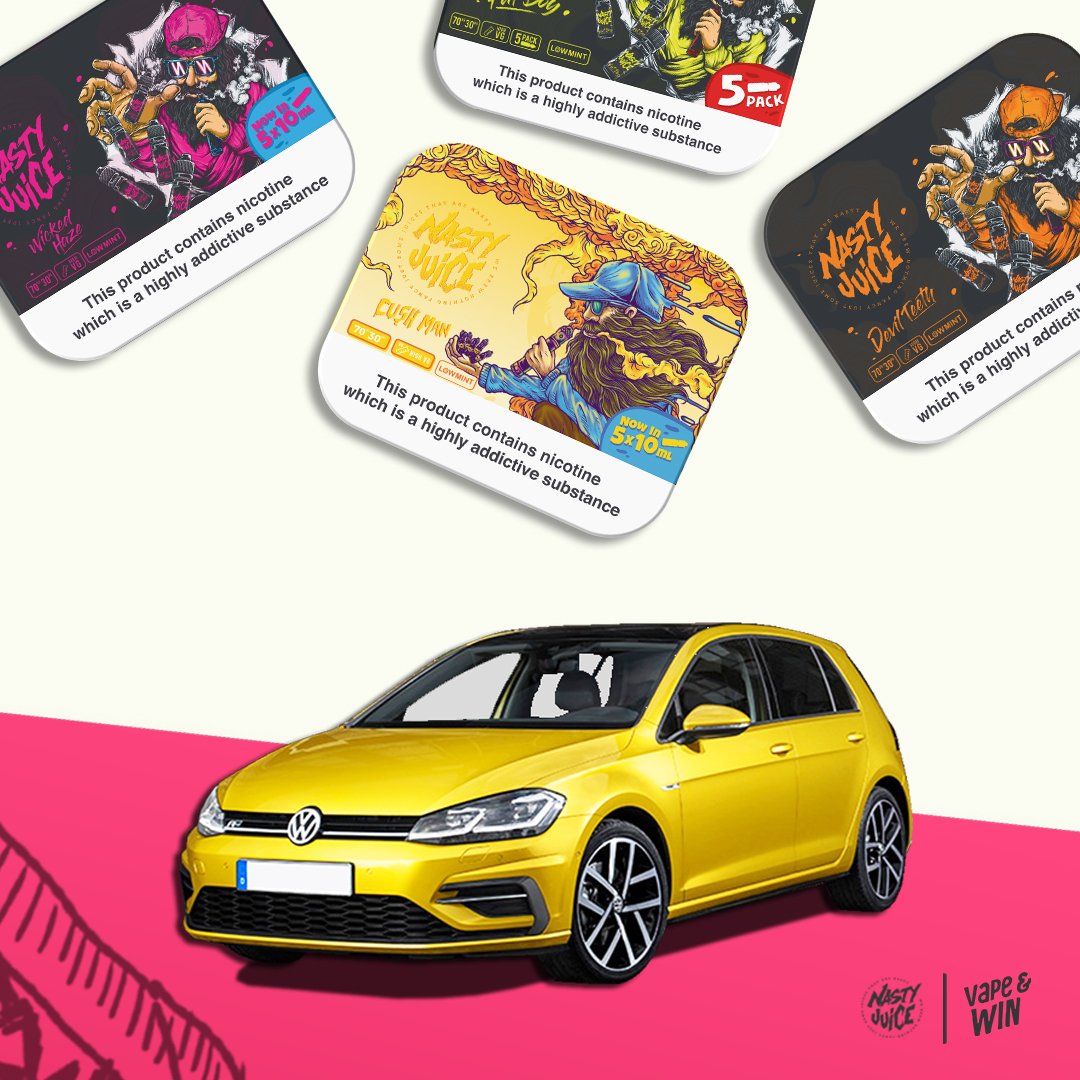 NstyWorldwide's tweet photo. WITH TPD multipack YOU CAN WIN volkswagen golf-r! :)
Rules: UK Only /18+ #nastyjuice #win2017 https://t.co/1h7euMNADK https://t.co/00n0dcd11p