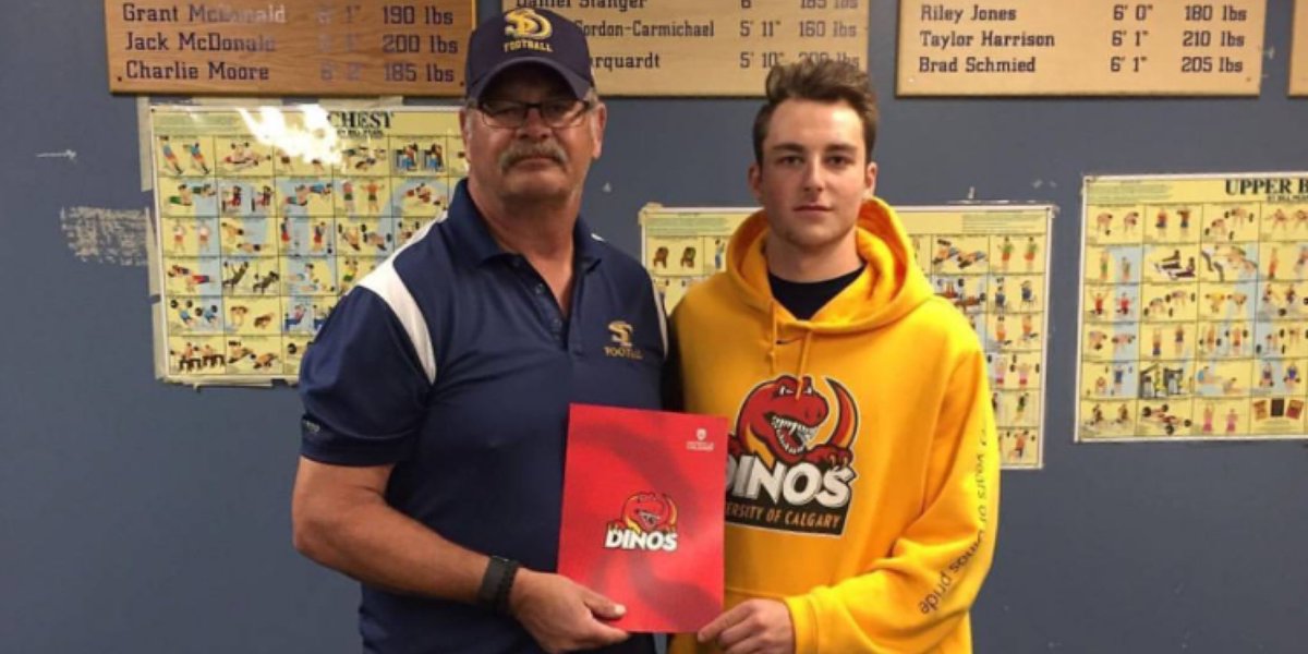 mcalvertfb's tweet photo. Congrats @jacobkirk09 on signing with the @UCDinos - great teammate, great player, great team, good luck! @Dinos_Football @SDSSSundevils 👏 https://t.co/IFpHlFWd4A