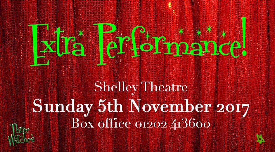 Kierbro's tweet photo. Due to overwhelming demand, we’ve conjoured up another spellbinding  @ThreeWitchesGBP show,  @ShelleyTheatre! https://t.co/n4pUH5M0bI?amp=1 https://t.co/KMqXkhADPH