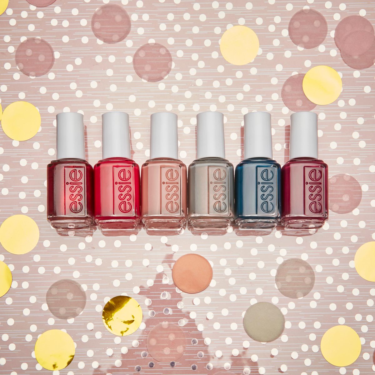 essie's tweet photo. #essiewinter2017 is here! introducing #ringinthebling, #becherry, #suitandtied, #sociallights, #onyourmistletoes & #newyearnewhue #essielove https://t.co/ULlWi9Gyxj