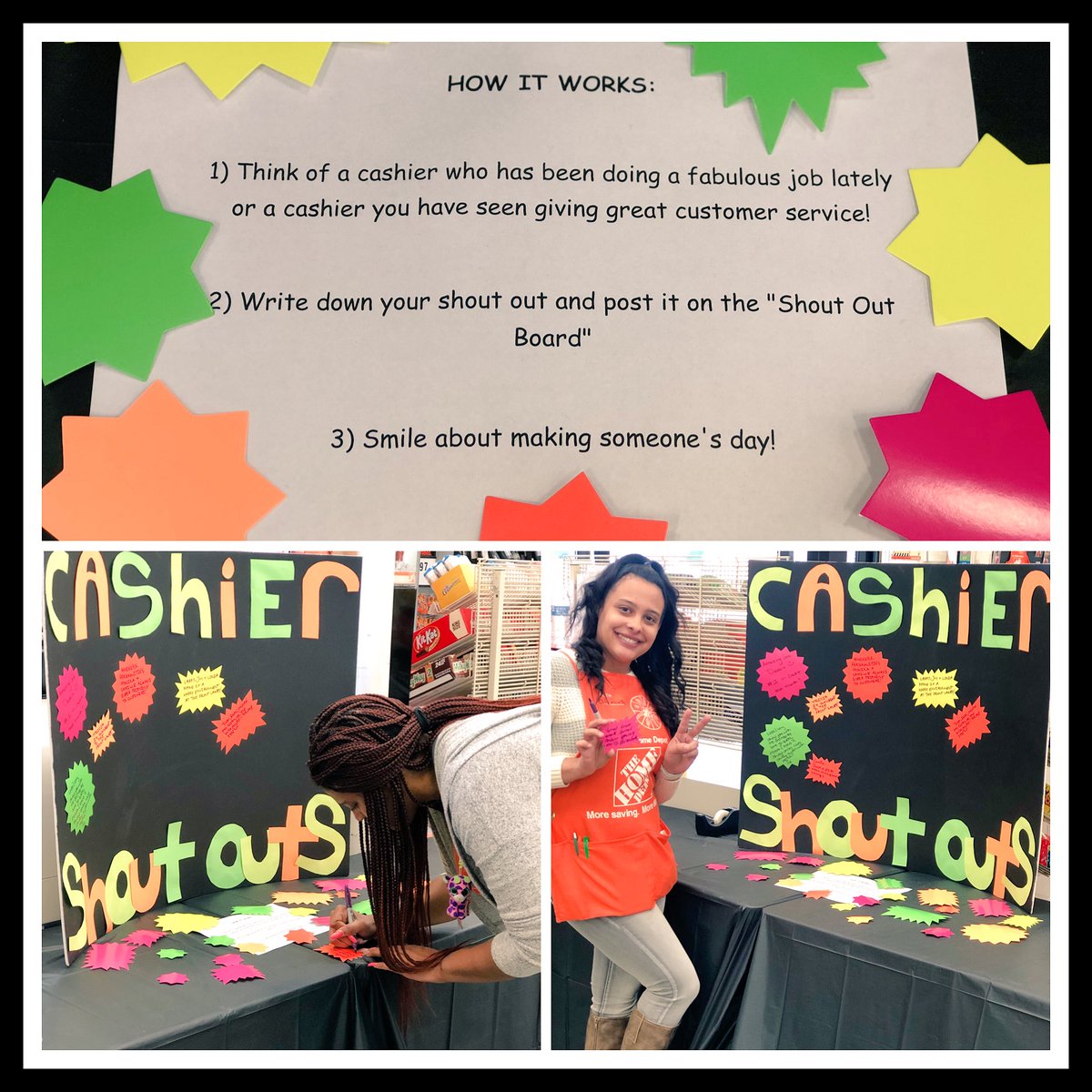 Cashiers are loving the shout out board for CAM! 🌟