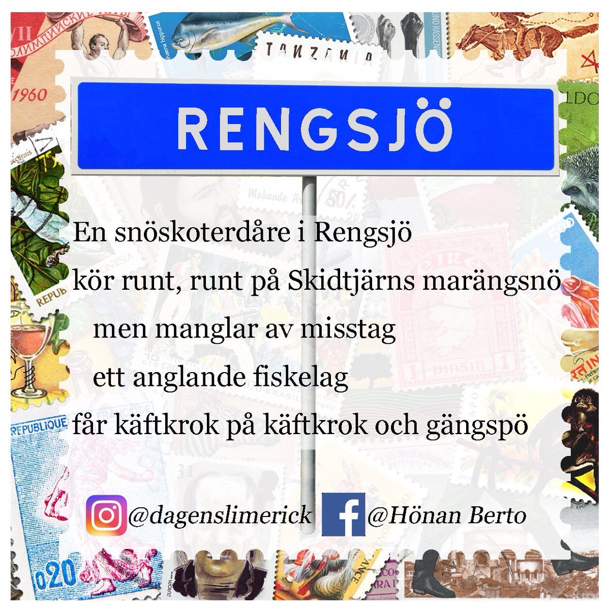 dagenslimerick's tweet photo. #lyrik #limerickar #storpoesi #Rengsjö #Skidtjärn #snöskoter #angelfiske #bakomflötet @Helahalsingland https://t.co/yU009VfClQ