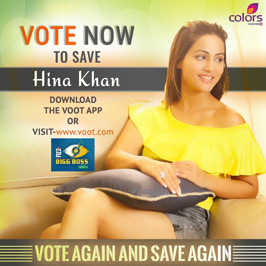 eyehinakhan's tweet photo. #VoteAgainSaveAgain #SherrKhan #HinaOnBiggBoss ~ #TeamHinaKhan https://t.co/76cHY2aahU