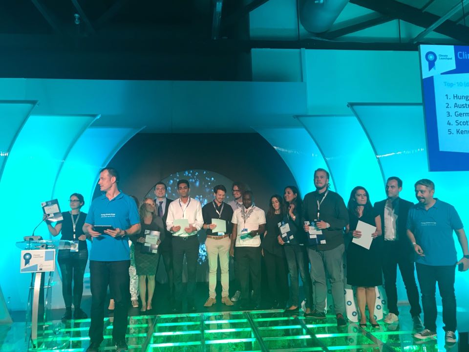 ClimateLaunch's tweet photo. Incredible to see all these brilliant teams on stage. They gain direct access to Climate KIK Accelerator. Congratulations! #winners #CLP17 https://t.co/Uu6JxjbDa2