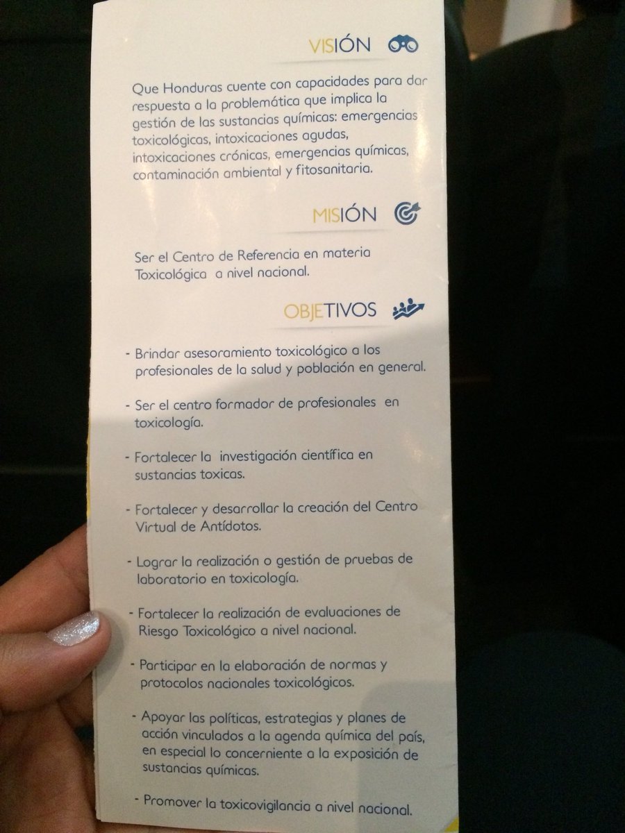 OPSOMS_Honduras's tweet photo. Conozca la visión, misión y objetivos del #CENTOX 👇🏻 https://t.co/eS9H728JnH