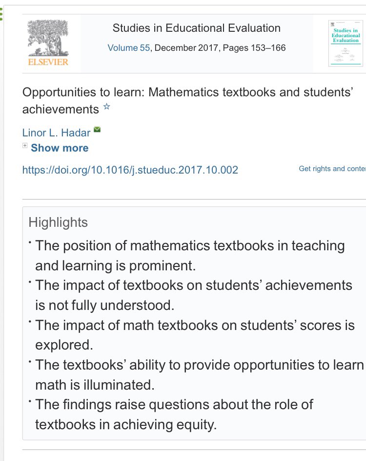 Students using a textbook that provides opportunities to engage in tasks demanding higher levels of understanding, have higher test scores.