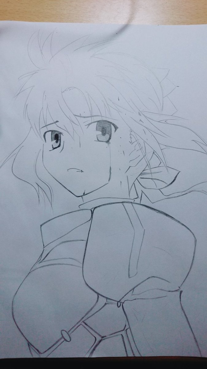 ট ইট র 達也 Fate Zero Saber 左から 塗り前 塗り後 加工後 鉛筆の色塗りわからん デジタル加工の偉大さを知った 結論 ペンタブが欲しい ট ইট র 達也 Fate Zero Saber 左から 塗り前 塗り後 加工後 鉛筆の色塗りわからん デジタル加工の偉大さを知った 結論 ペンタブが欲しい