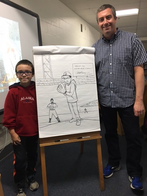Some more pictures of our visit with illustrator/author Matt Tavares!