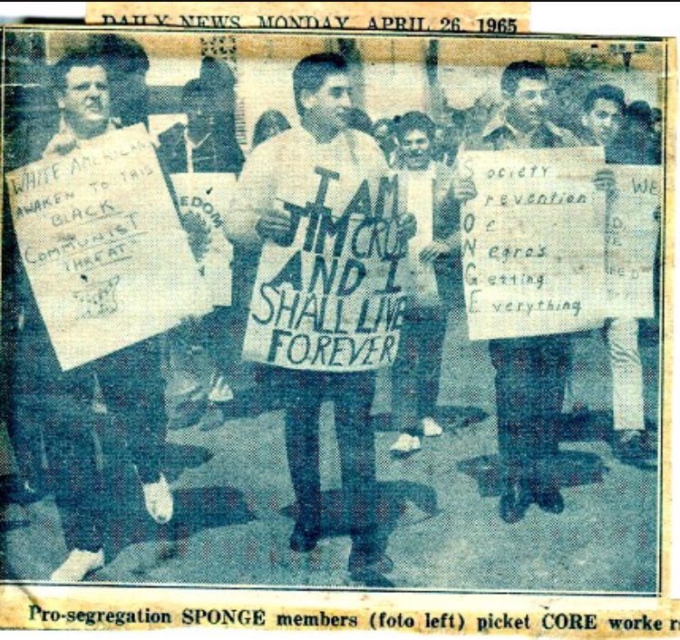 DrinkSolaPop's tweet photo. SPONGE (Society for the Prevention of Negroes Getting Everything) was a youth group in East NY trying to keep the area white in the '60s. https://t.co/zww8gIMkSS