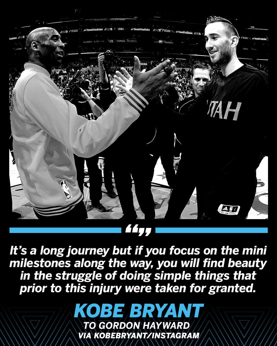 Kobe Bryant reaches out to Gordon Hayward.