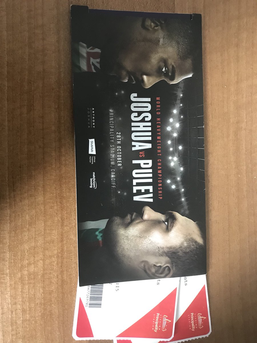 neilmarsh3's tweet photo. I have 2 x£60 @anthonyfjoshua tickets and il give them away to 1 of my followers just Retweet to win 
#Goodluck https://t.co/vc3t4HlBW3