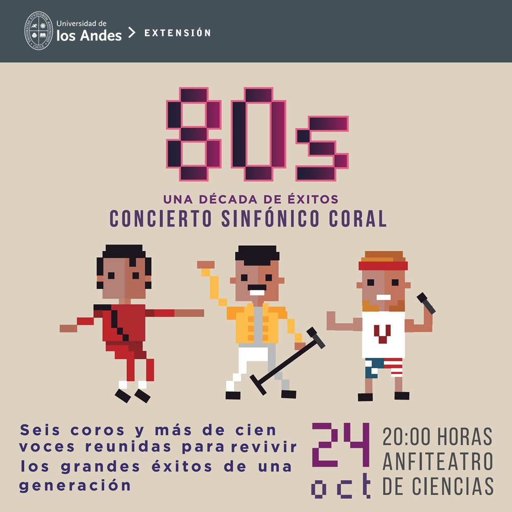 Los grandes éxitos de los 80s en un Sinfónico Coral con 150 voces y 25 músicos. Inscríbete aquí: bit.ly/2ySbVtD