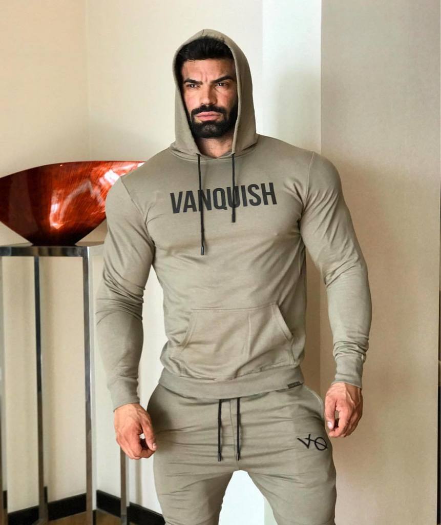 VQFITarchive's tweet photo. Vanquish Athlete @sergiconstance wearing our Best Selling Exodus Tracksuit in Khaki. Limited stock remains. https://t.co/BlchhTgEm9 https://t.co/p1jdnswJAM