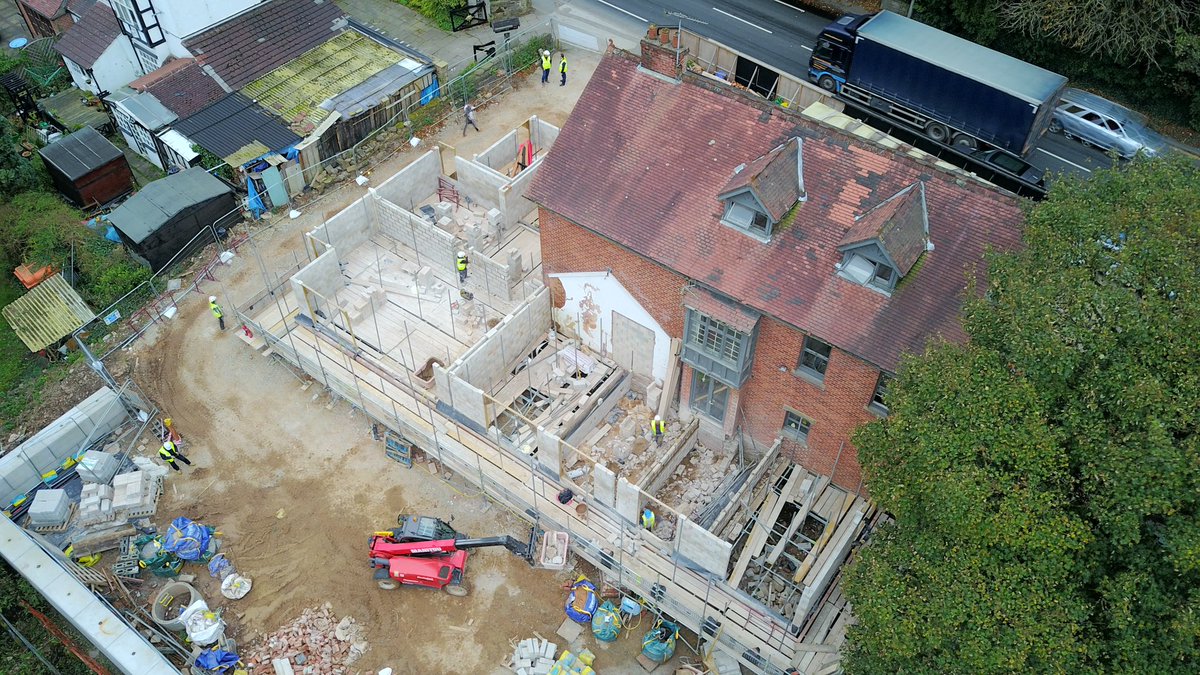 eleven52arch's tweet photo. Great to see our Disley scheme taking shape...#excited #groundfloor #dronespics https://t.co/SVKTLGrblw