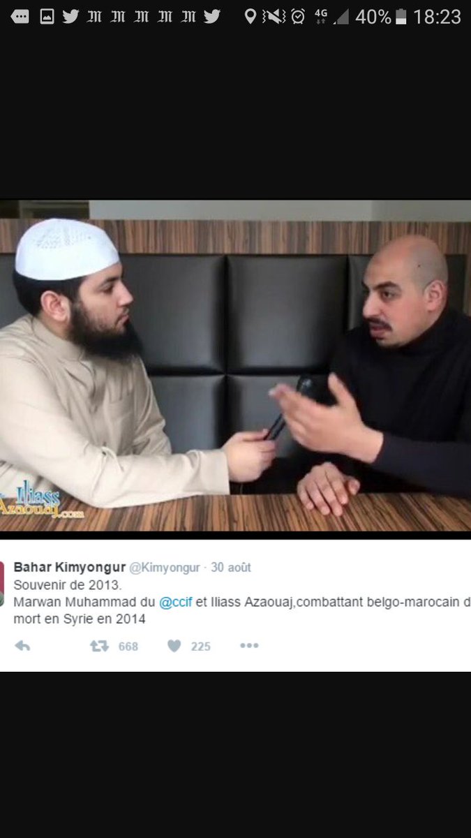 EmmanuelDrouin1's tweet photo. A chacun ses terroristes. Marion le pen fn et Logan marwan muhammad du #ccif et azaouaj. Seule diff : l'un des deux est mort en Syrie https://t.co/ROGD1GSzrX