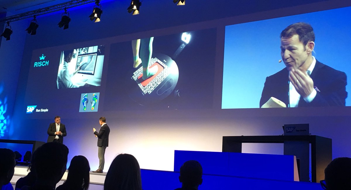 BrennerMarina's tweet photo. Digitalizing shoes by Risch Shoes, Dominik Risch - it‘s Not the future, it‘s NOW! #sapconnect2017 @rolfschumann https://t.co/OTK5q9KfD5
