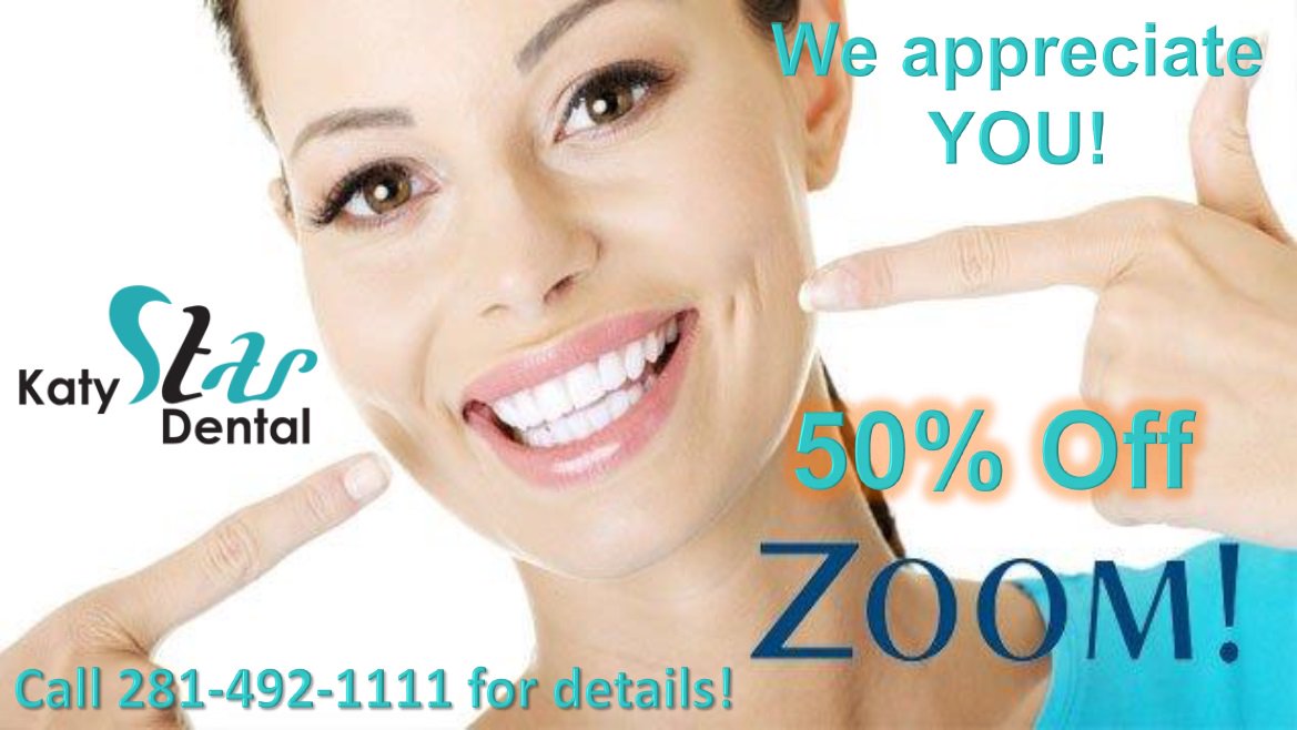 We do not want you to miss out on this AMAZING offer for ZOOM In Office Whitening! 
Call NOW!! #teethwhitening #katydentist #katytx #dentist