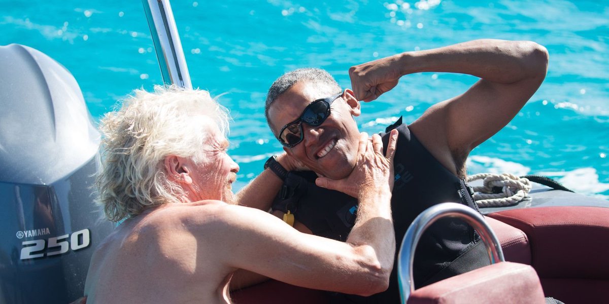 Obama's pal Sir Richard Branson accused of 'motoboating' singer