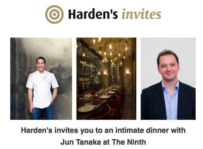 #hardensinvites you to a sharing feast with @chefjun @theninthlondon 16 Nov £95pp. There's just 20 seats – book now bit.ly/2yq30fZ