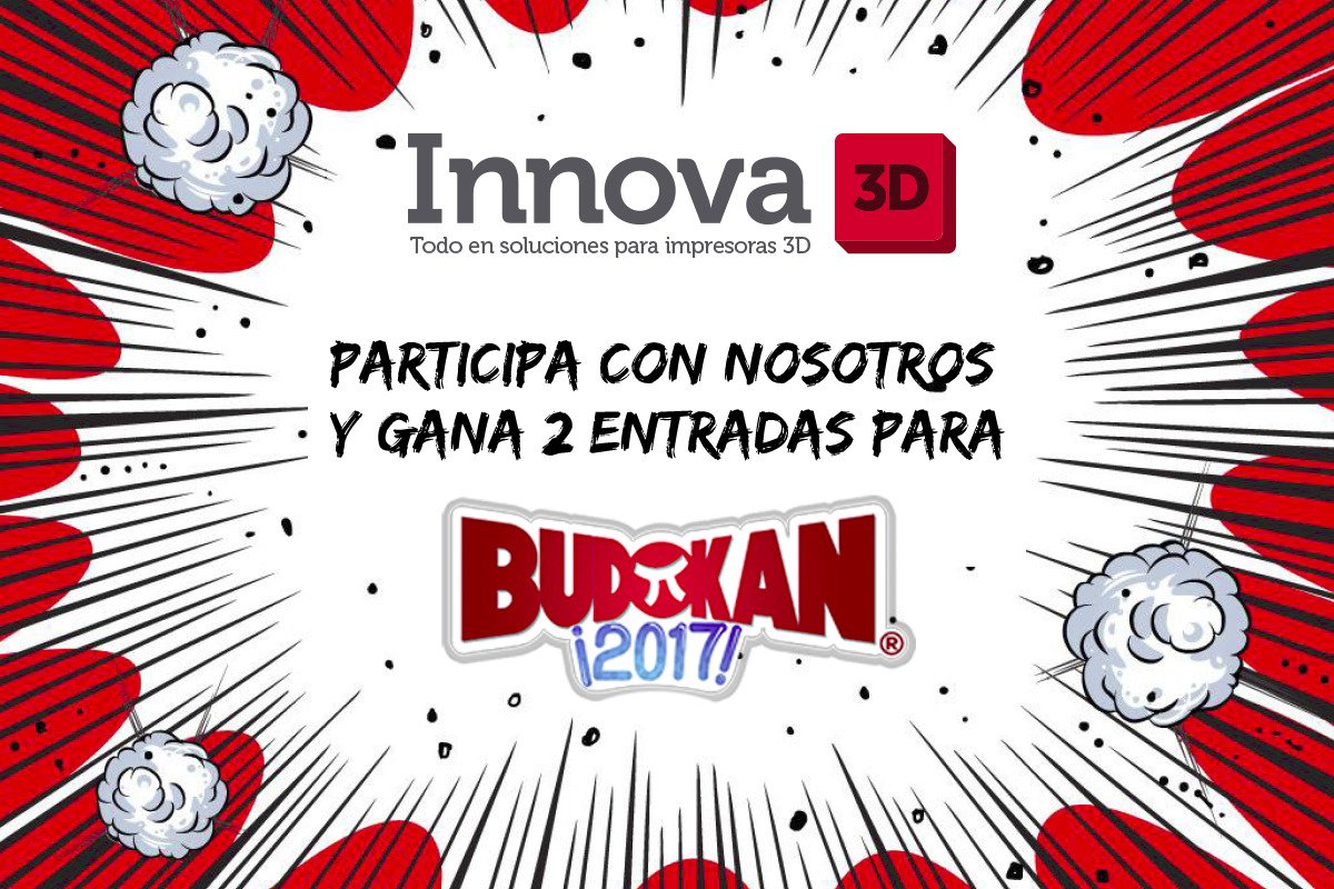 Innova 3D te regala 2 entradas al Budokan 2017 solo debes de seguir los siguientes 4 pasos :