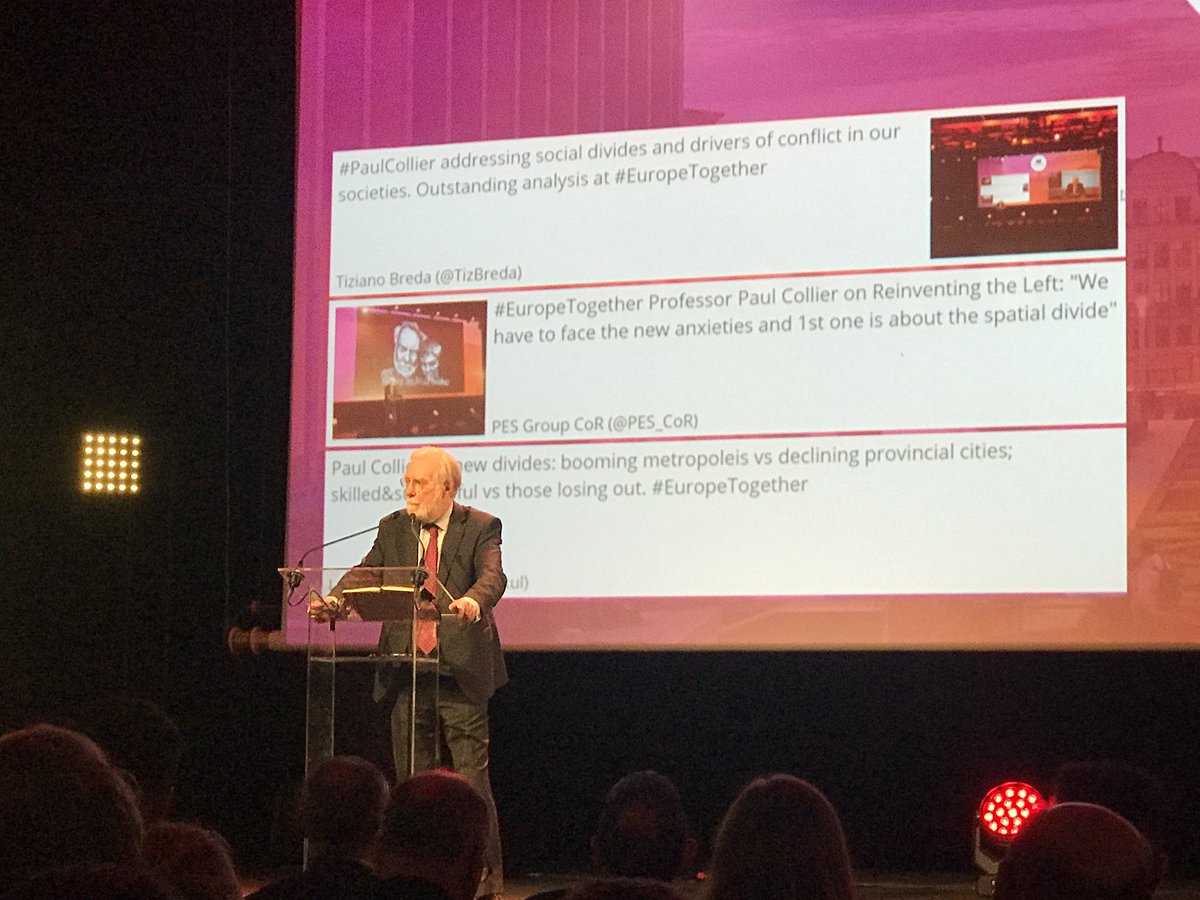 codruta_filip's tweet photo. Paul Collier on the socialists generosity and the right parties' individualism #EuropeTogether #event #SDGroup https://t.co/PDEI1rXEu9