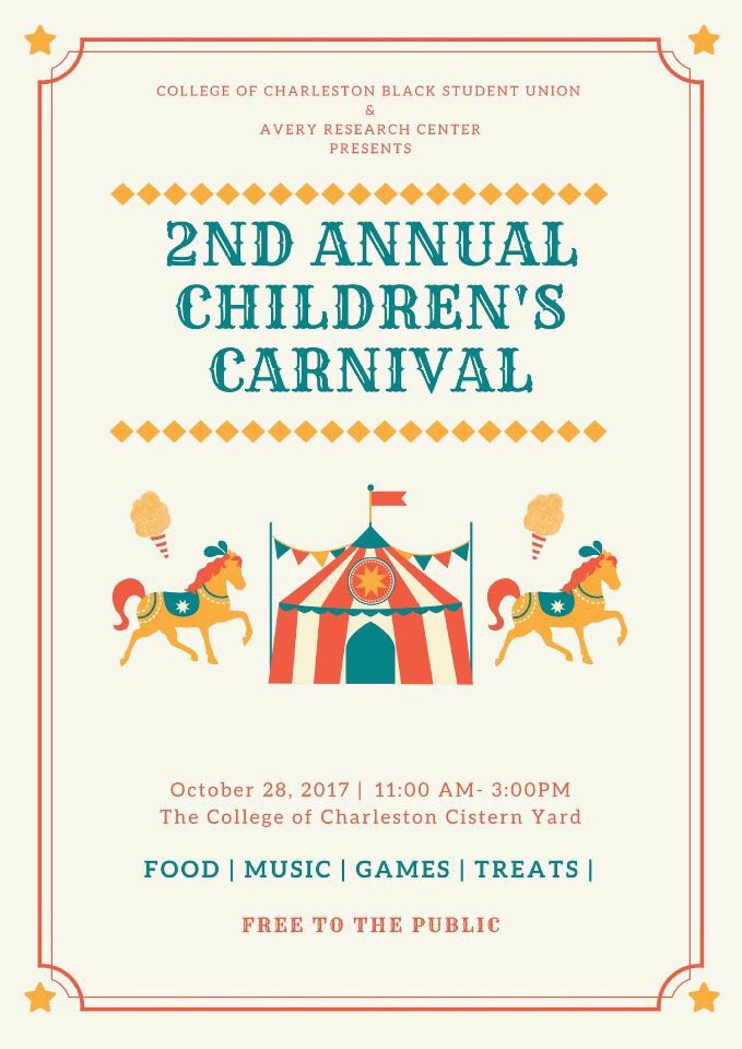 issaburnerpal's tweet photo. CofC’s Black Student Union loves the kids. If you have babies pull up next Saturday for a day of food, games, and fun. https://t.co/Zp4jG98osr