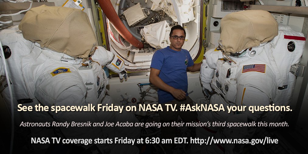 International Space Station on Twitter: "Watch @NASA TV for spacewalk