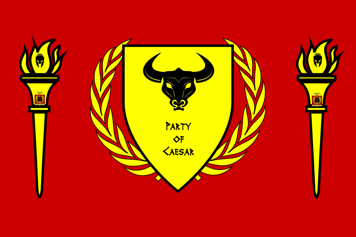CaesarTaurus's tweet photo. Revision of the flag of the Party of Caesar. https://t.co/UO9FJQVm4z