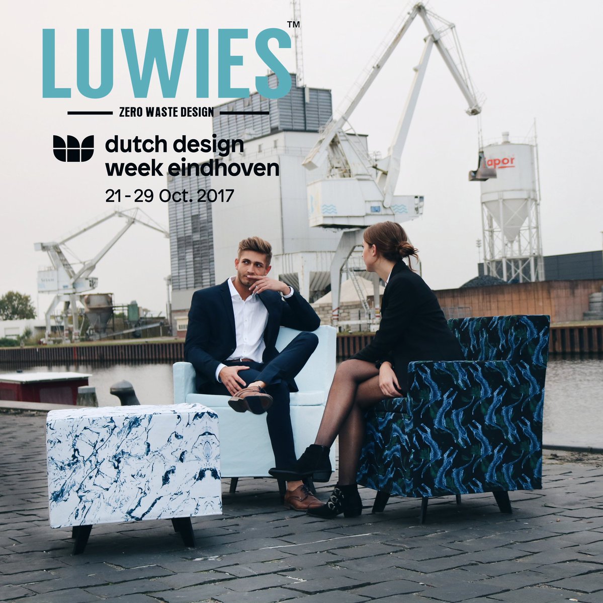 Connect met ons op de <a href="/dutchdesignweek/">Dutch Design Week</a> in Eindhoven en ontdek Luwies' revolutionaire afvalvrije lounge collectie. #theworldisyours #circulairondernemen #socialstartup