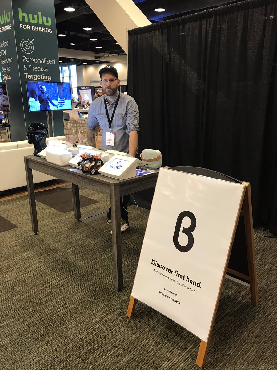 seanpants's tweet photo. Hello #sic2017! If you're around, swing by and say hi 👋! Happy to talk about how we're disrupting #retail with @b8ta!  #seattleinteract https://t.co/mq8mwyp96U