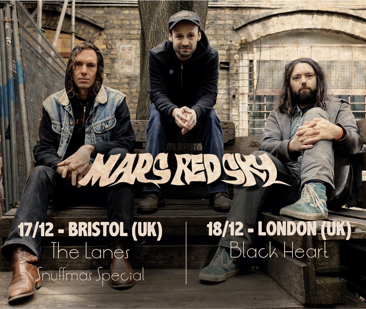 ~~ANNOUNCEMENT~~

@MarsRedSky1 unveil 2 UK shows:

17/12 - <a href="/thelanesbristol/">The Lanes, Bristol</a> #Bristol
18/12 - <a href="/Theblack_heart/">The Black Heart</a> #London

#Psych #Fuzz #Stoner