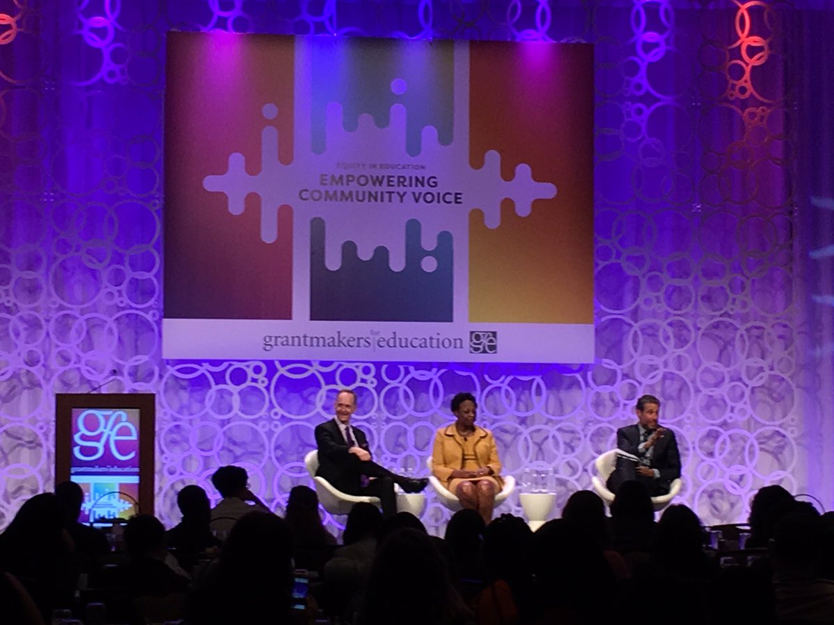 WendyDC5's tweet photo. Great lunch plenary at Grantmakers for Education 2017 Conference! Time to be bold. #GFE2017 https://t.co/8150yFkq1e