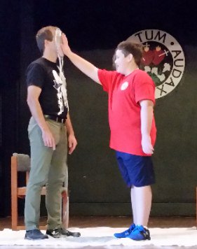 In return for collecting the most pledges for <a href="/TerryFoxCanada/">Terry Fox Foundation</a> Aidan got to pie ES Principal Tugwell! For the 4th year in a row! Bravo Aidan!