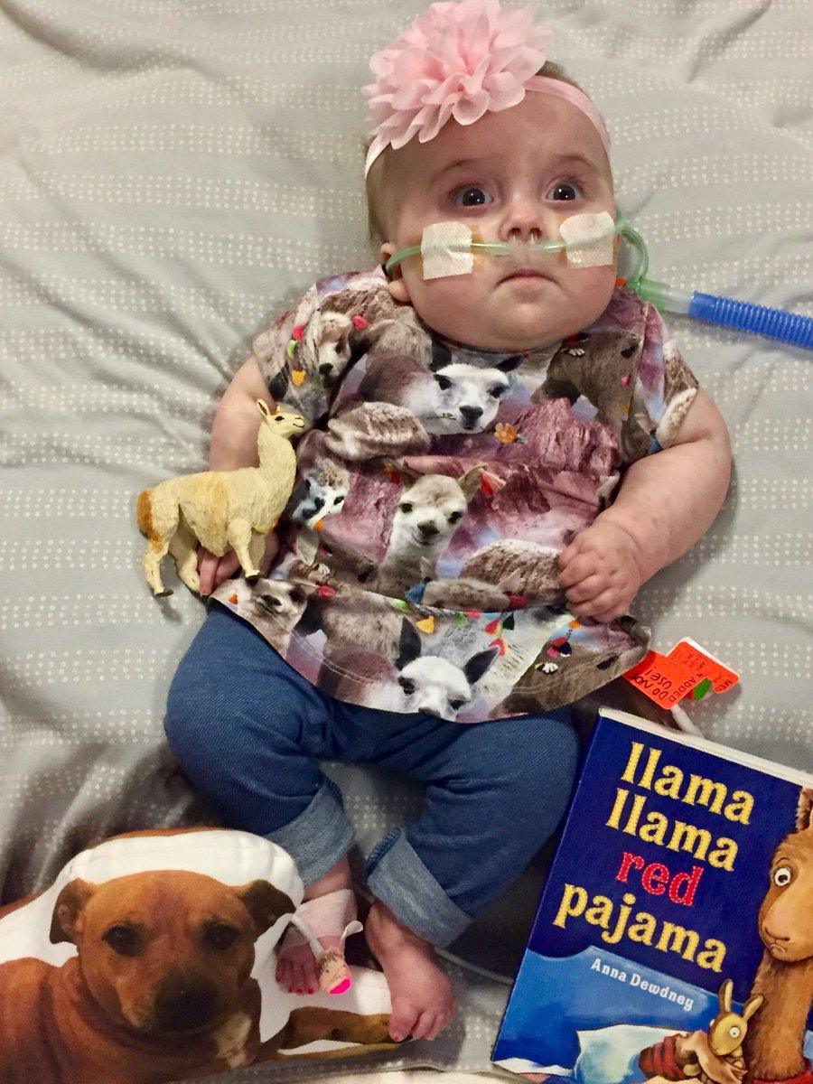 HopkinsKids's tweet photo. Brynn, who has spent her life so far at JHCC, turns 1 today. She &amp; her family are big fans of @Ludacris's reading of Llama Llama Red Pajama! https://t.co/FdZ0M2IEKt
