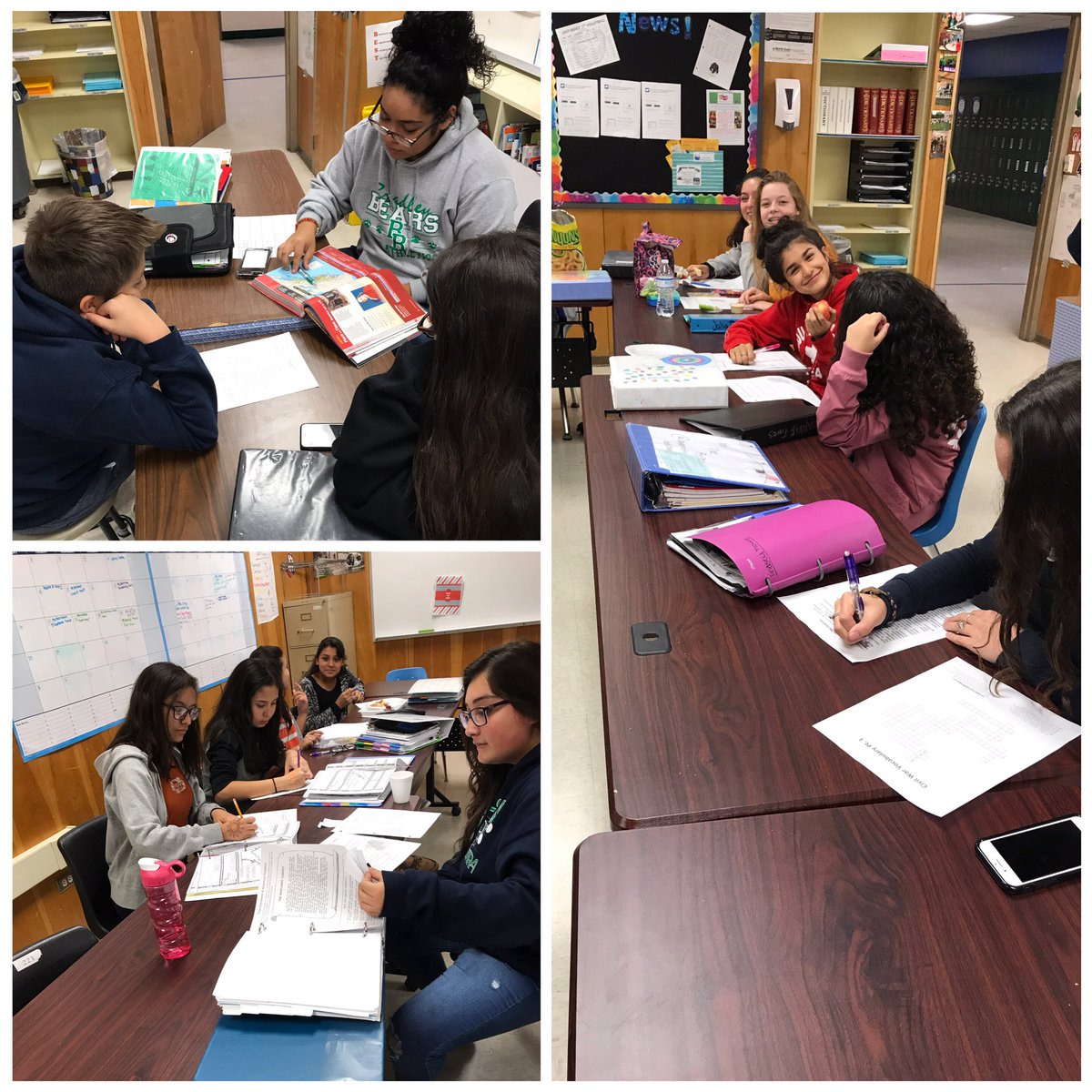 bradleyavid1's tweet photo. Prepping for history exams during lunch! Love my students! @bradleyNEISD #avidneisd @aggiekarah https://t.co/Jt31m8p2kC