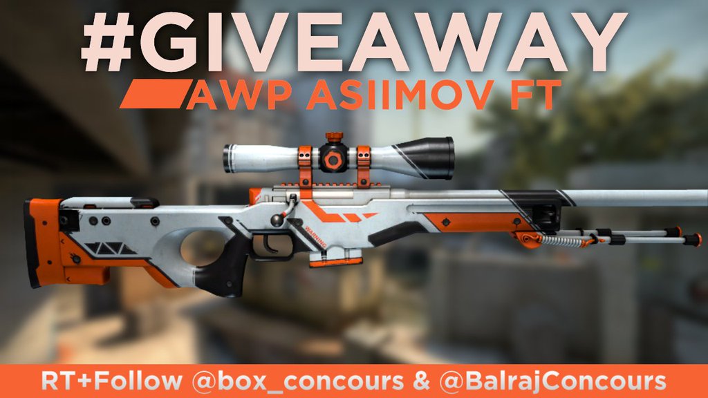 SltCBarn's tweet image. GIVEAWAY / CONCOURS 20K 🎁

🗡 AWP ASIIMOV FT [33$] 🗡

✅RT
✅FOLLOW ME &amp;amp; @BalrajConcours 
✅GLEAM : bit.ly/2gkAmot

DRAW : 5/11 🔔