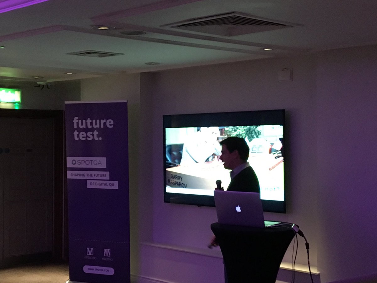 Virtuoso_QA's tweet image. Is deep blue beating Kasparov AI? No, says @hugomcpinto at #futuretest