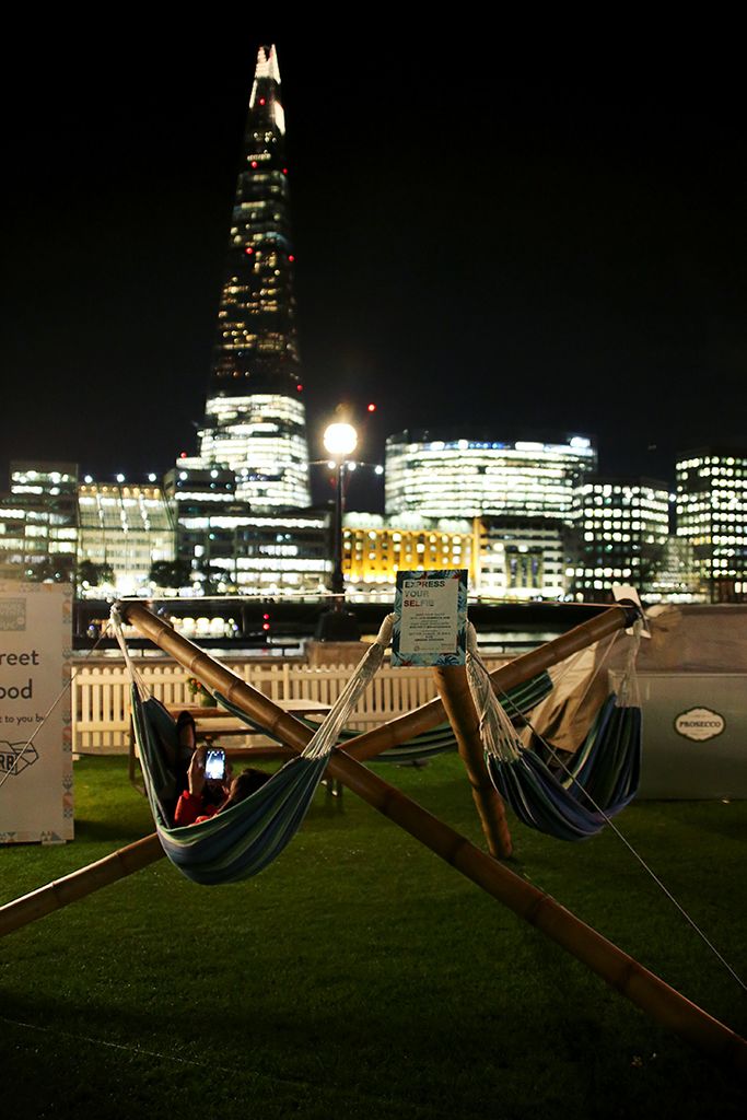 FurnitureMove's tweet photo. We love this pic of our Hammock Hub and the Shard from Venues and Events Live last month! #eventhire #eventprofs #furniturehire https://t.co/fFzpbH3acP