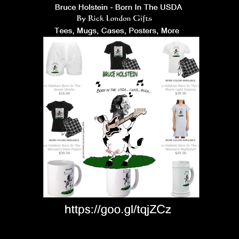 ricklondon's tweet photo. All #Springsteen Funny #TheBoss #Cows #comic #gifts #discount @LTCartoons @cafepress https://t.co/SkGkwFjoZr https://t.co/g8s5kxcggu #music