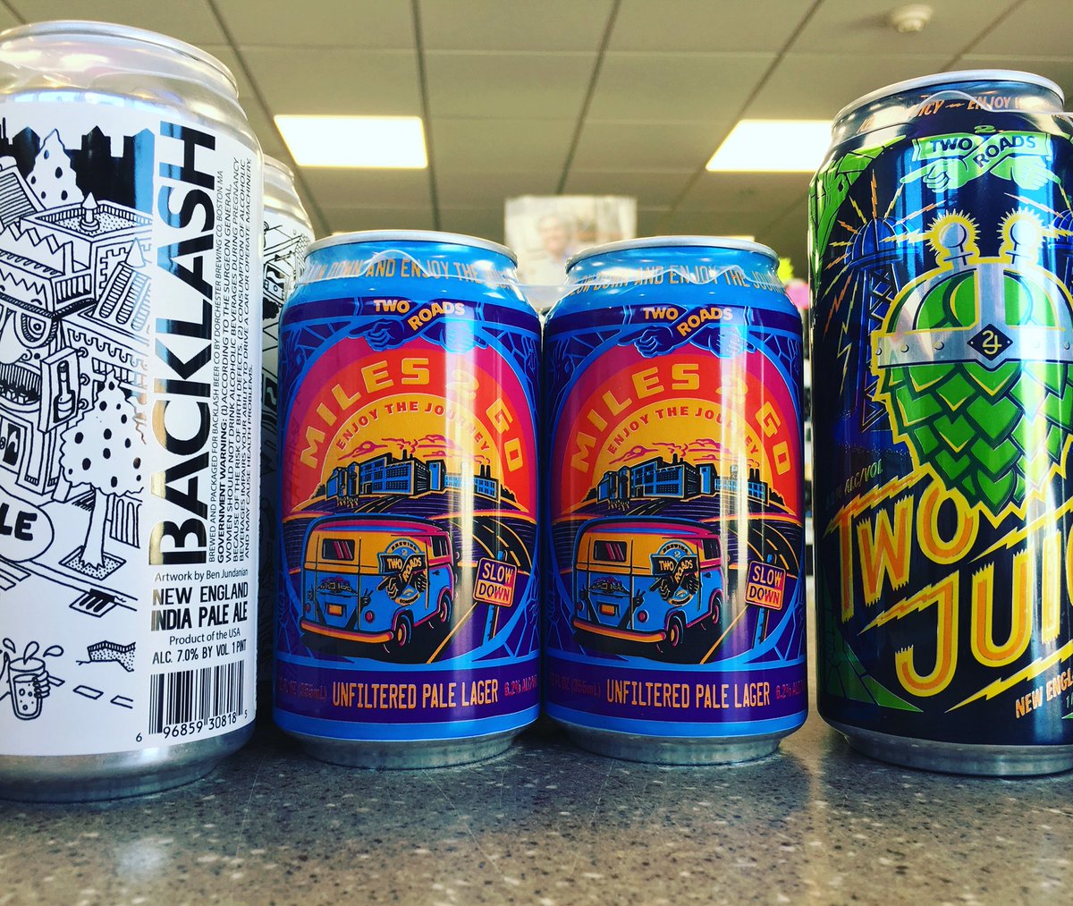 VSCraftBeer's tweet photo. @BacklashBeer NE Style IPA everyone keeps asking about is in stock along with a small amount of Two Juicy from @2RoadsBrewing https://t.co/KRuHwl8qnl